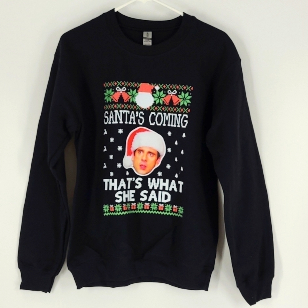 Gildan Size S Black Ugly Christmas Sweatshirt
